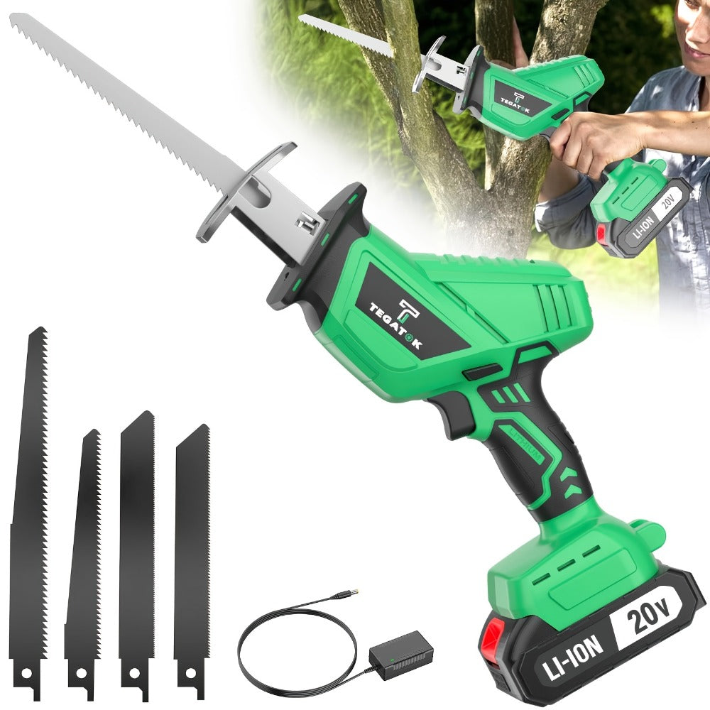 Electric Saw in an Electric Design with LED Light and Safety Lock