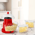Hot Air Popcorn Maker with 4 Bowls – Oil-Free Electric Popcorn Machine 95% Pop Rate Ready in 3 Min | Portable Popcorn Popper for Movie Night Family Gatherings Parties Home Theater Kitchen Use Red