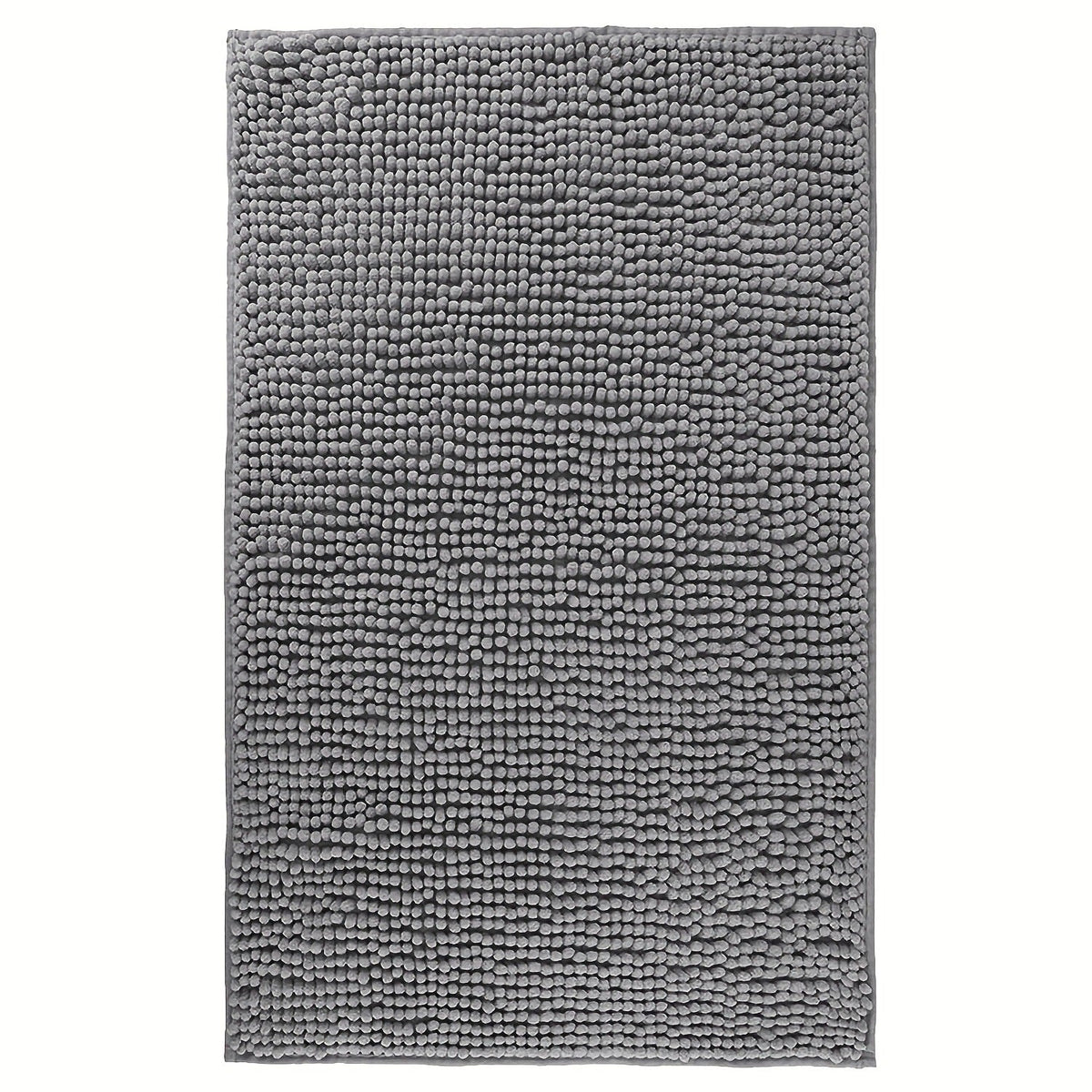 Chenille Bath Rug Extra Thick Soft Absorbent Non-Slip Bathroom Mat Machine Washable, Multiple Sizes & Colors