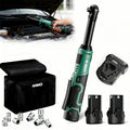 Cordless Ratchet Wrench 3/8 Inch 12V – KIMO 40ft-lb Torque Power Ratchet Set with 2.0Ah Battery, Fast Charger & 8 Sockets