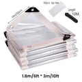 Clear Waterproof Tarp Heavy Duty Transparent PE Tarpaulin with Grommets – Rainproof Cover for Porch Canopy Henhouse Plant Camping & Outdoor Garden, Multi-Size