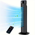 Tower Fan 31 Inch Bladeless | 80° Oscillating Standing Fan with Remote Control, 7.5H Timer & 3-Speed Settings, Quiet Cooling Fan for Bedroom, Living Room & Office – Black & White